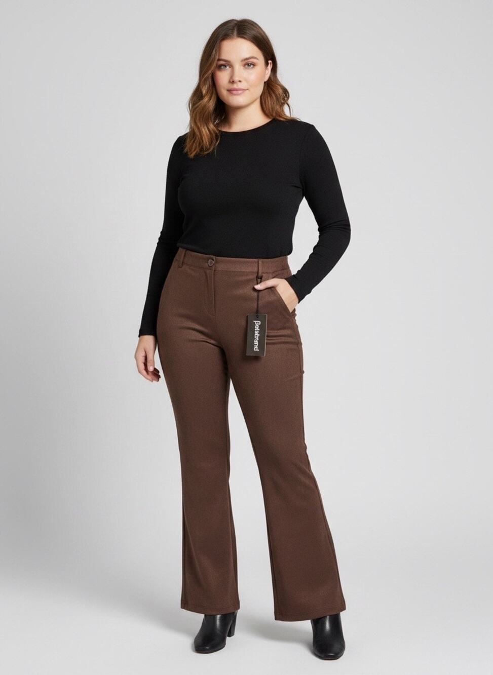 BetaBrand XXL Petite Brown Suede Feel Dress Pant Yoga Pants
Inseam 29”